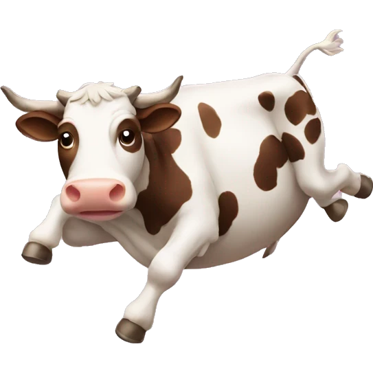 Cow flying emoji