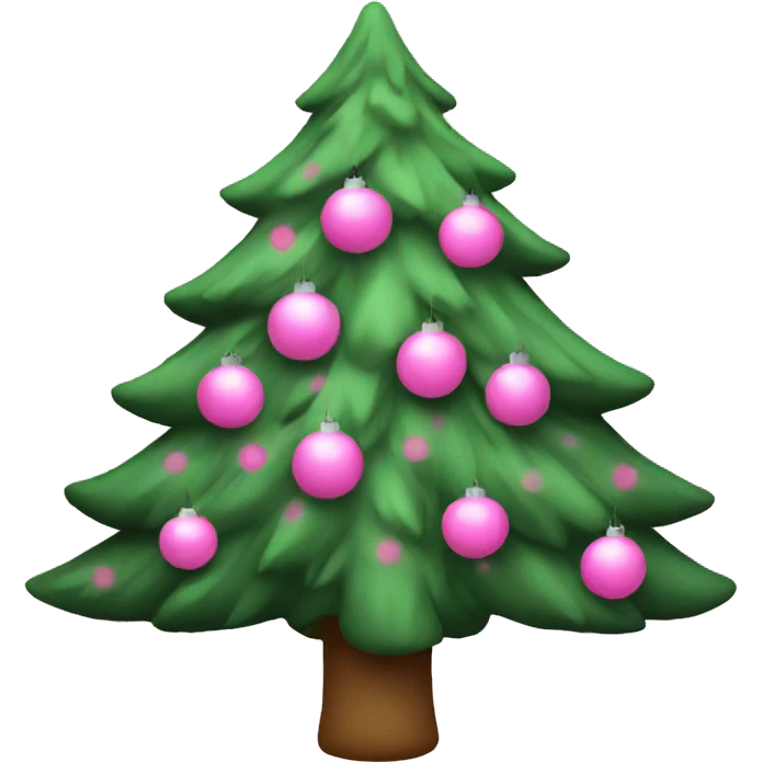 christmas tree pink emoji