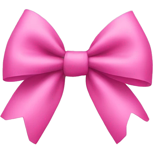 A pink bow emoji