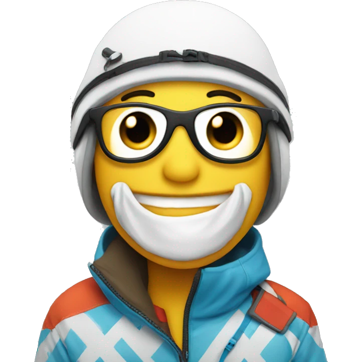 smiley wearing ski  emoji