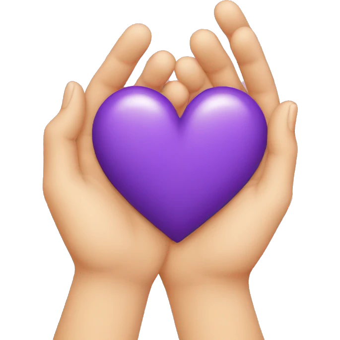 heart with a hands emoji