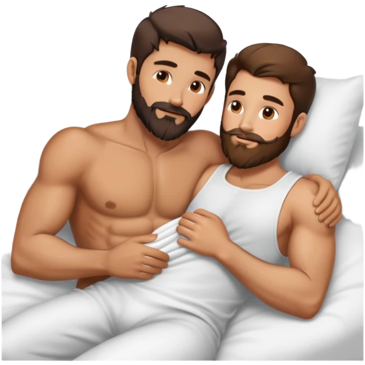 sexy-fit-naked-pose-beard-brunette-caucasian--gay-men-spooning emoji