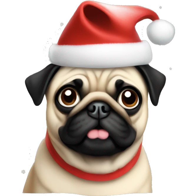 pug Christmas  emoji