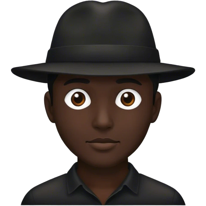 The hat man black silhouette  emoji