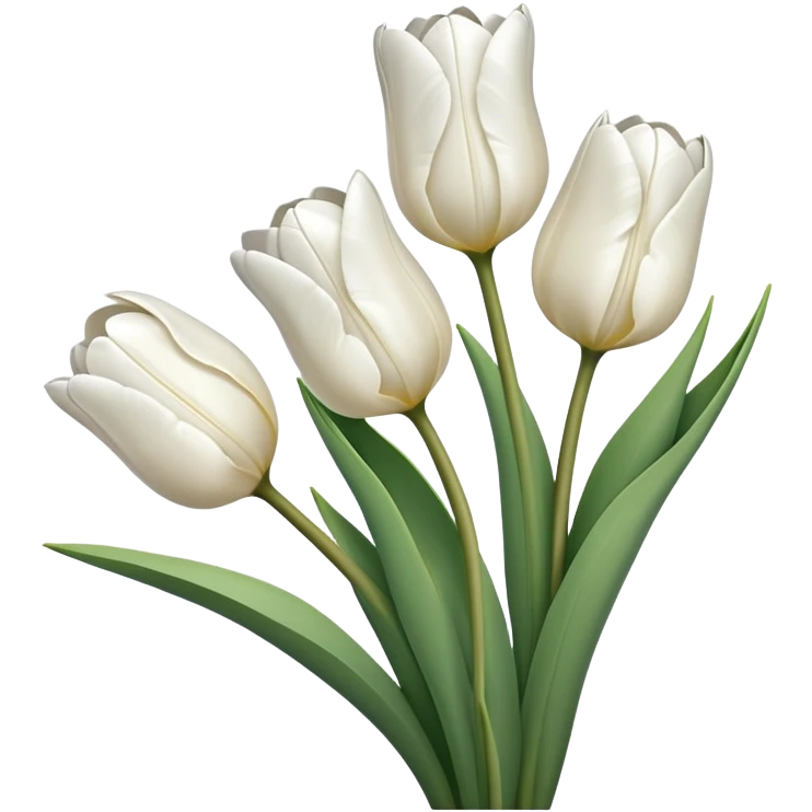 White tulips emoji