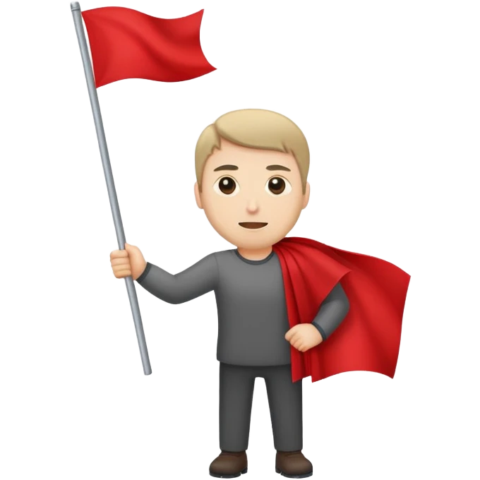 Мужчина красный флаг emoji