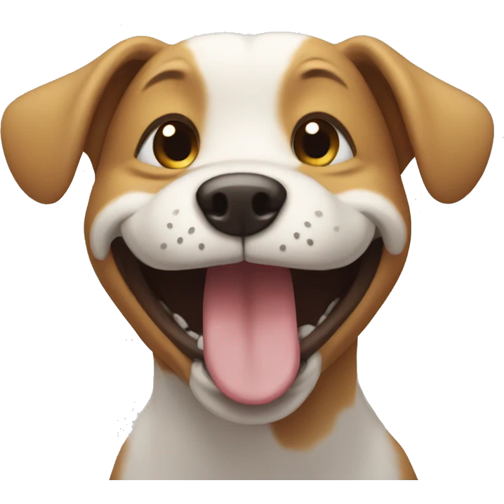Laughing dog emoji
