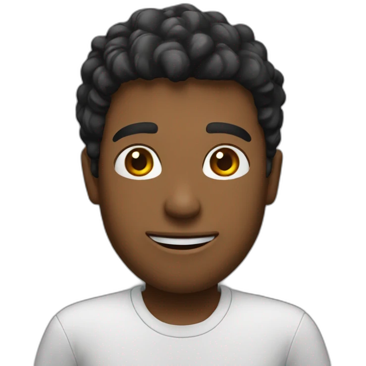 A guy say hi emoji