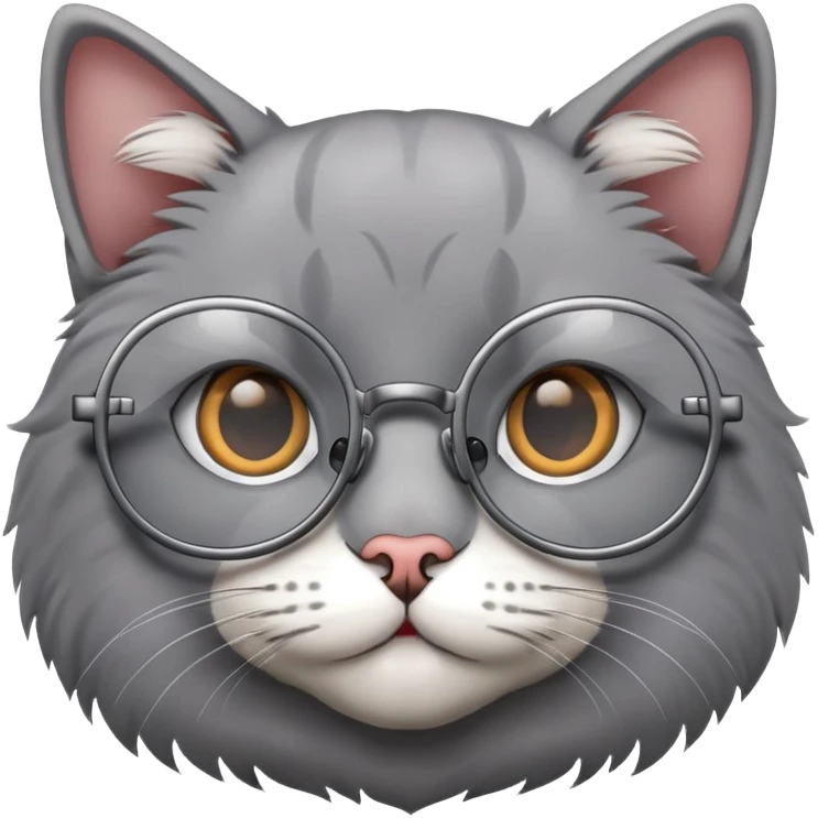 cat with round glasses emoji