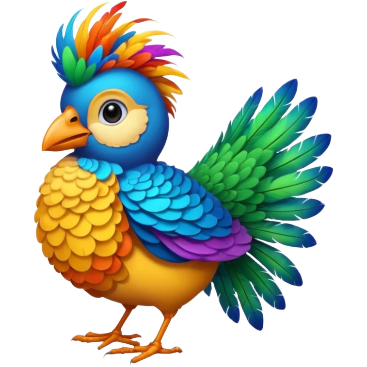 bird with curly hair emoji