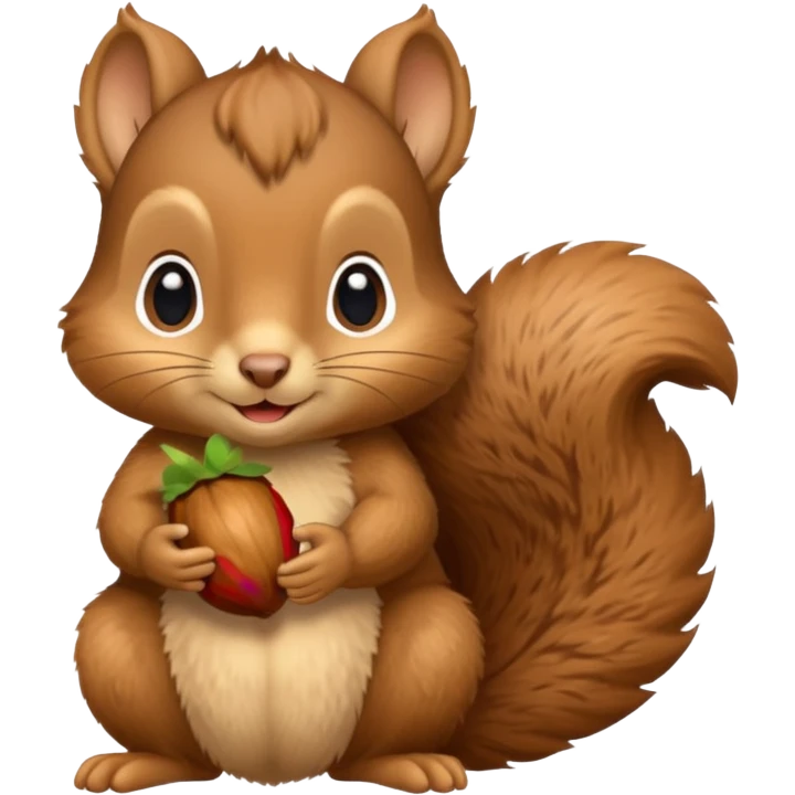 baby squirrel hold a acorn emoji