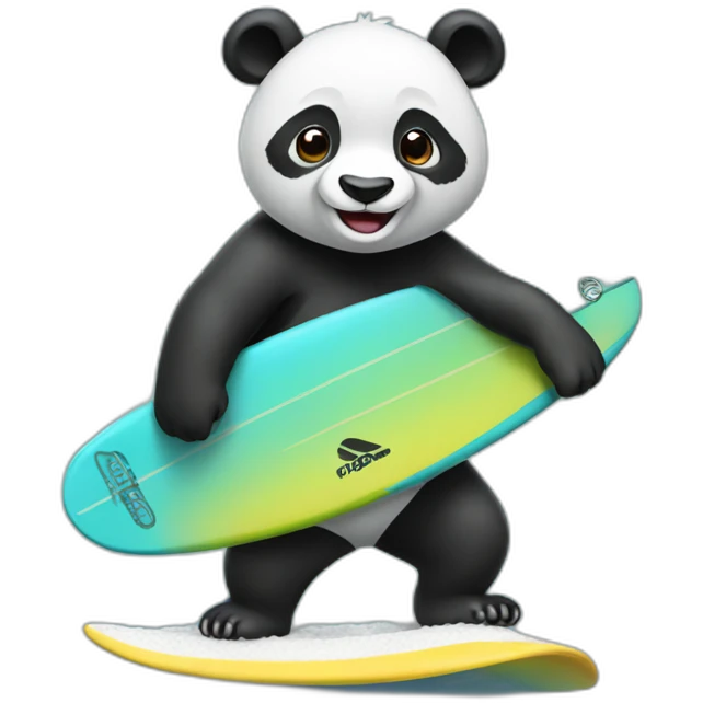 panda-surfer emoji
