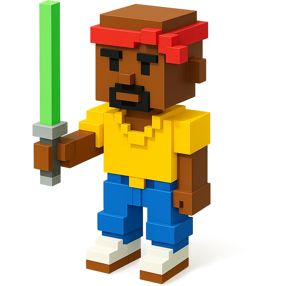репер 2Pac с джедайским мечем в полный рост, no background  emoji