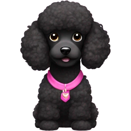 black poodle with a pink shirt  emoji