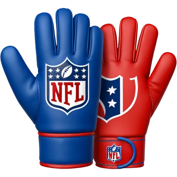  #1 glove nfl thumbs up   in blue (#00A3E0) and red (#F9423A)  emoji