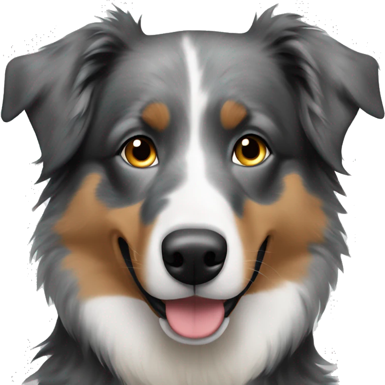 Grey and black Australian Shepherd emoji