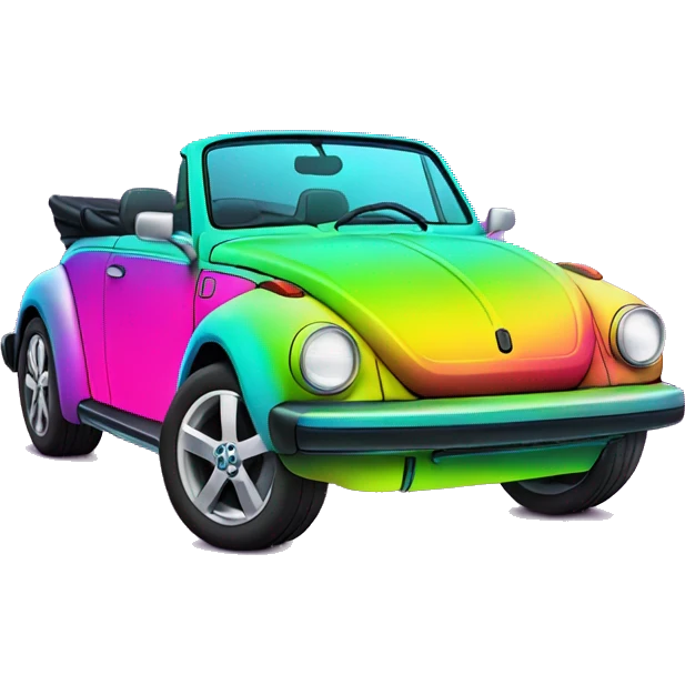 neon gradient vw convertible emoji