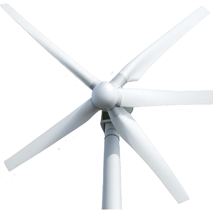 photorealistic wind turbine with perfectly straight propellers emoji