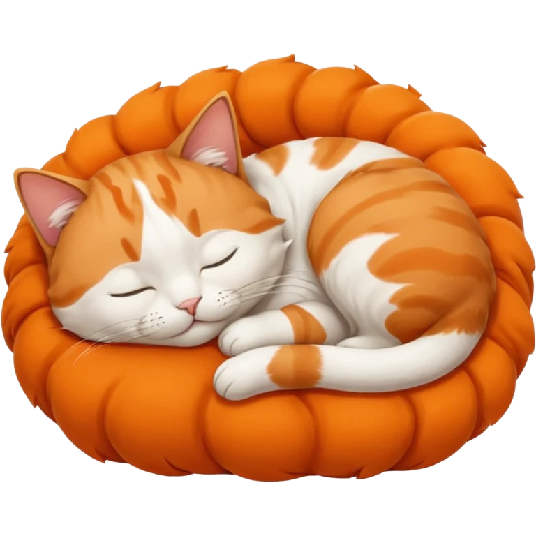 Curled Sleeping Cat emoji