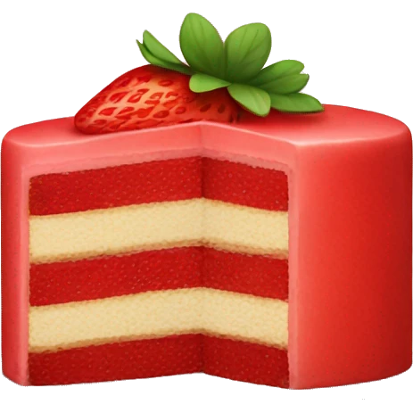 Strawberry cake emoji