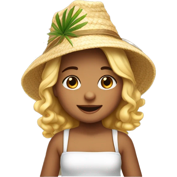 Bebê menina com chapéu de aniversário batendo palmas emoji