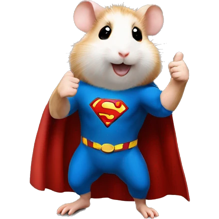 hamster superman thumbs up emoji