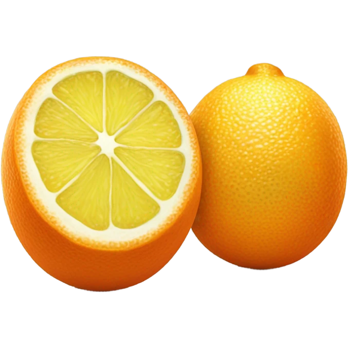 realistic orange lemon emoji
