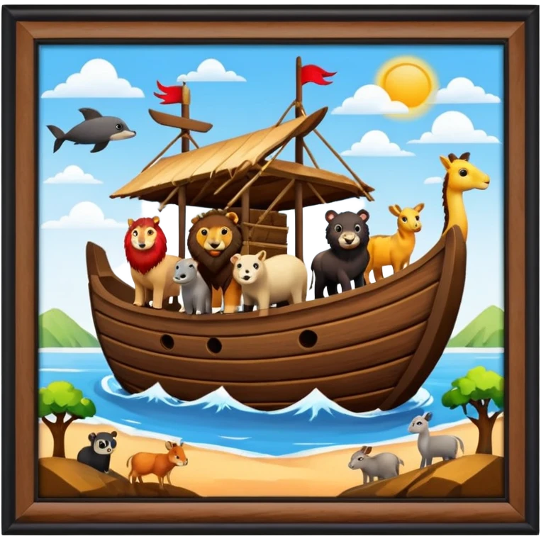 animaux dans arche de noé emoji