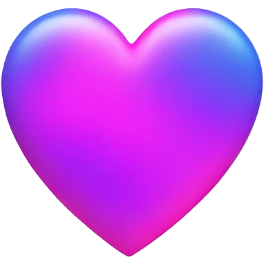 Neon pink purple blue heart  emoji