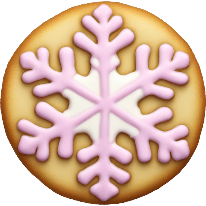 Light pink snowflake cookie emoji