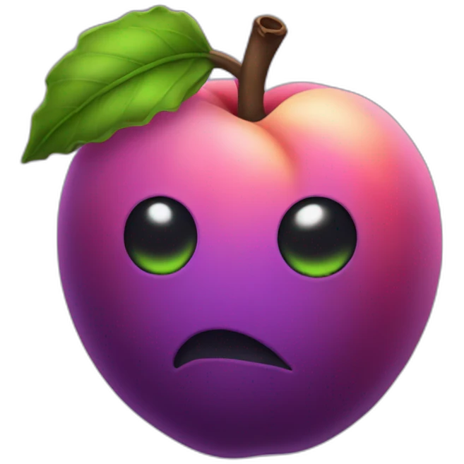 Poison purple peach emoji