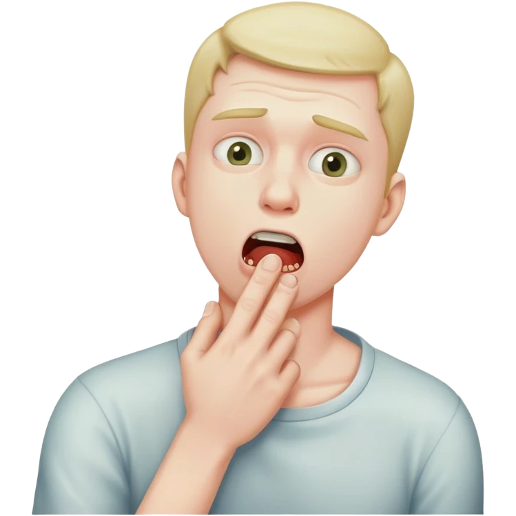 man choking himself  emoji