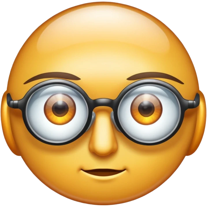 eye with glasses, vision symbolism emoji