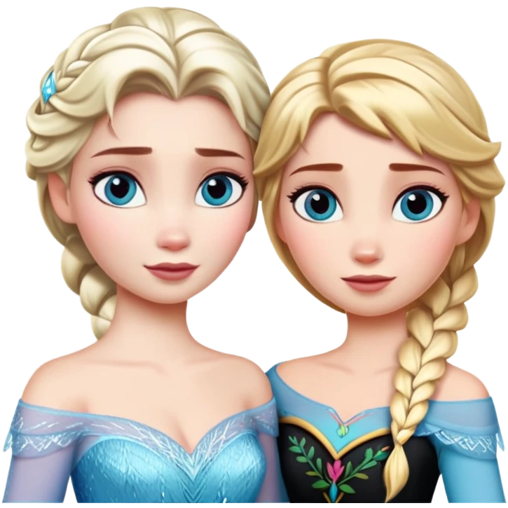 Elsa and Anna  emoji
