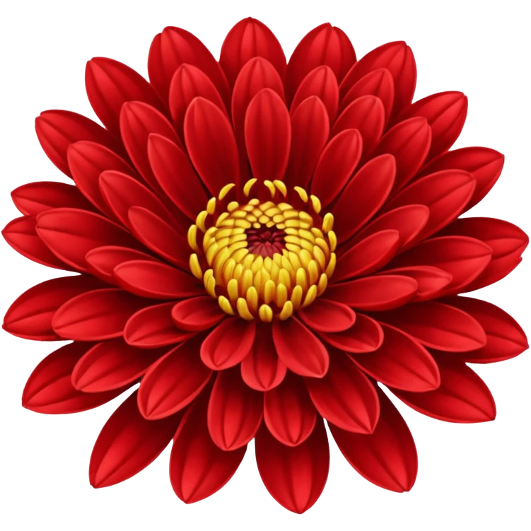 chrysanthemum flower full red emoji