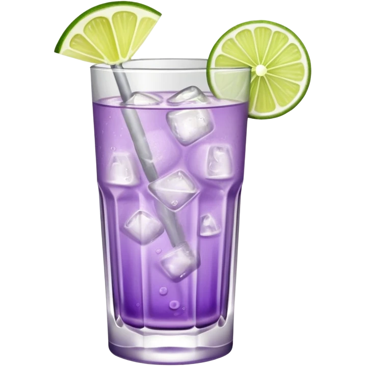 Cocktail light purple with high glass emoji