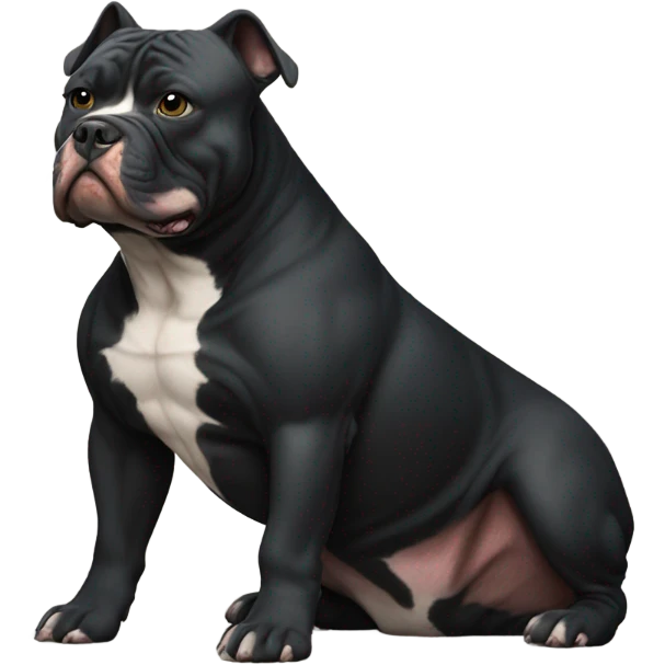 Black american bully with blunt emoji