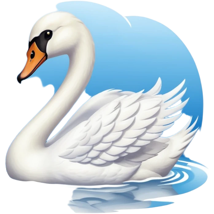 Swan in water emoji