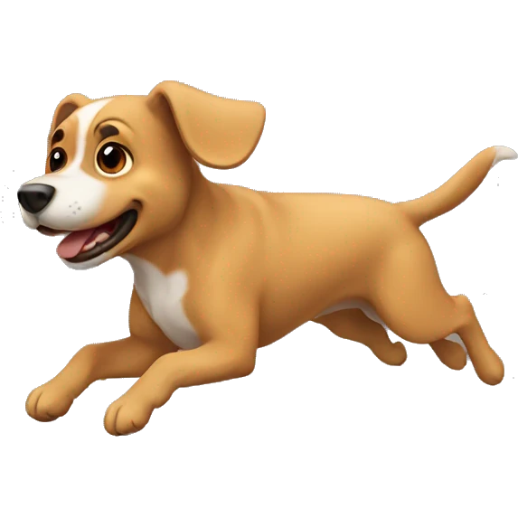 Dog flying  emoji