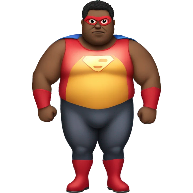 fat superhero emoji