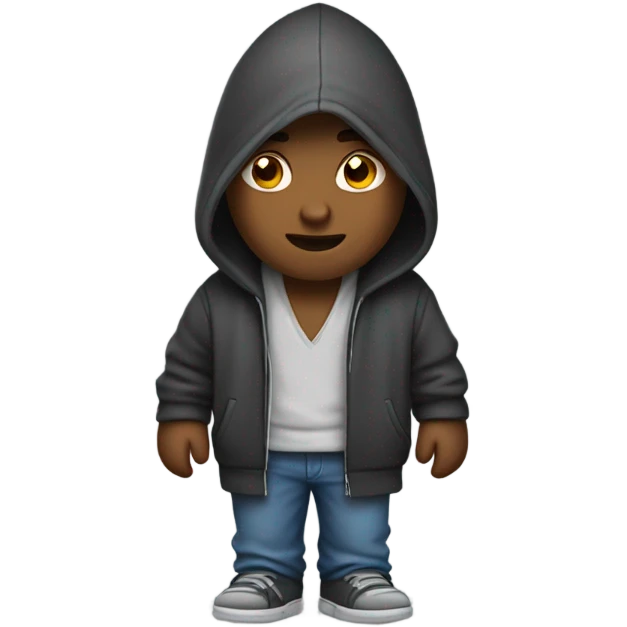 Max wearing a hoodie emoji