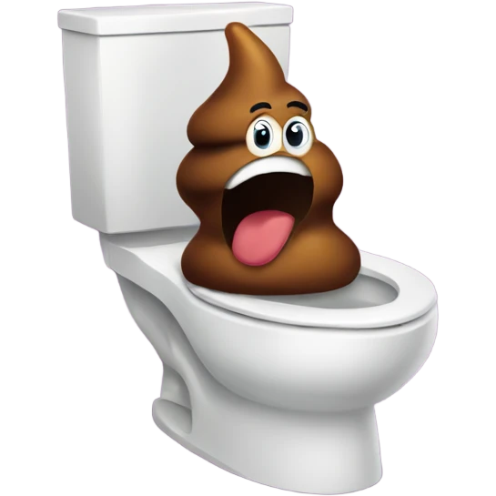 Poop in toilet  emoji