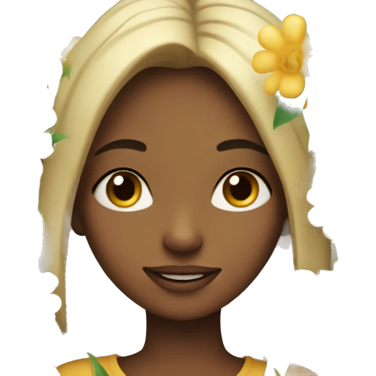 A girl who loves flowers but has difficulty seeing emoji
