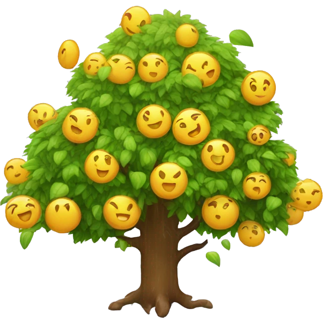 fox rain tree sun emoji