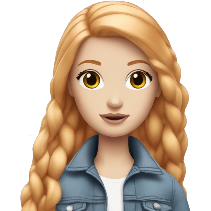 Pale Barbie ginger emoji