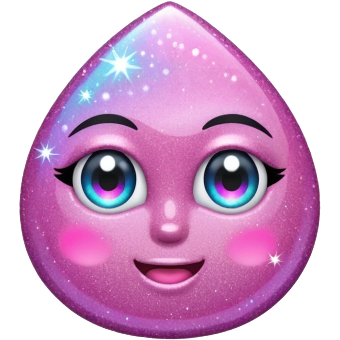 Pink glitter emoji