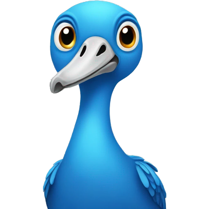 dodo bird blue emoji