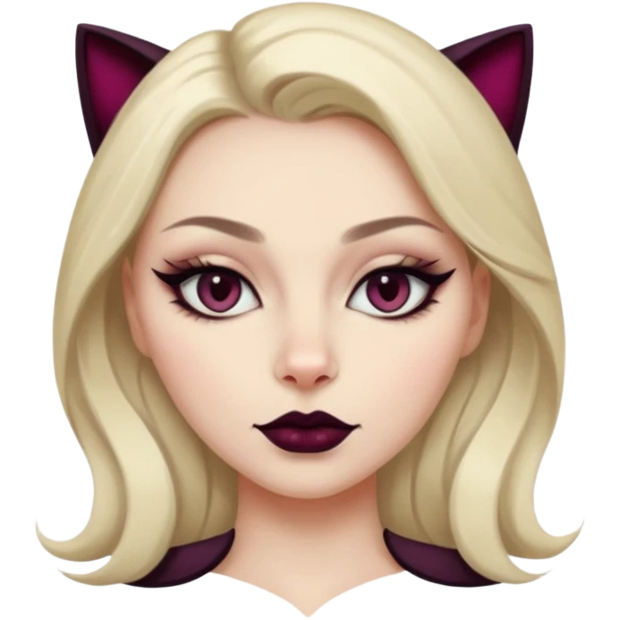 dark feminine energy woman, cat eye  emoji