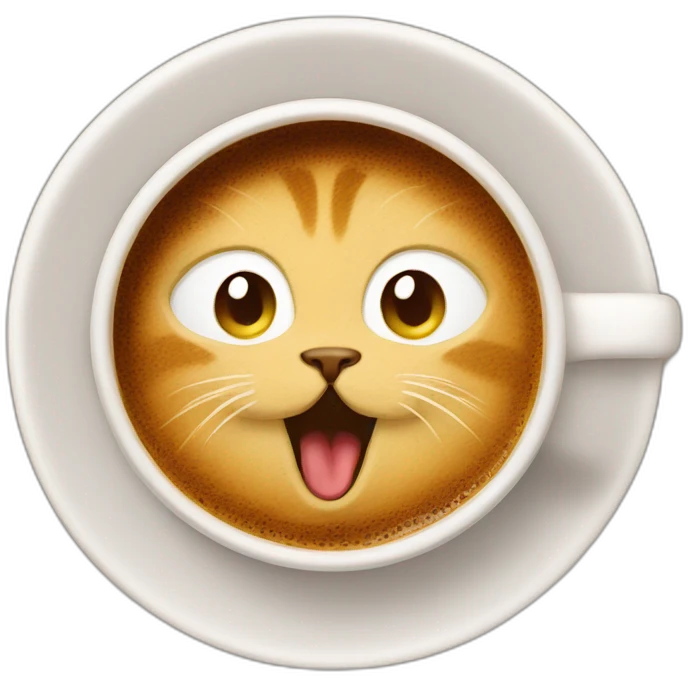 cat coffee emoji