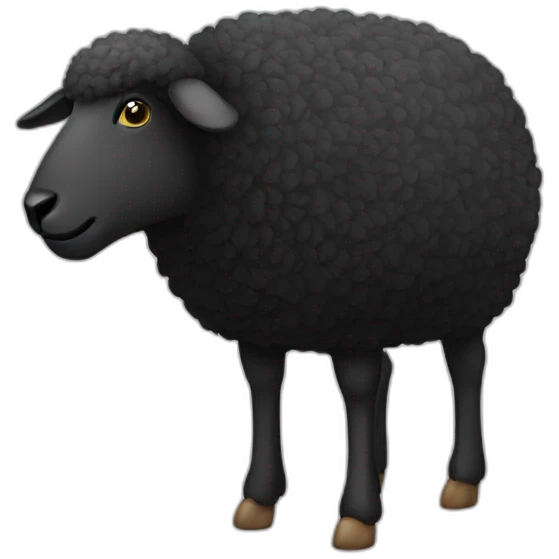 Black sheep emoji